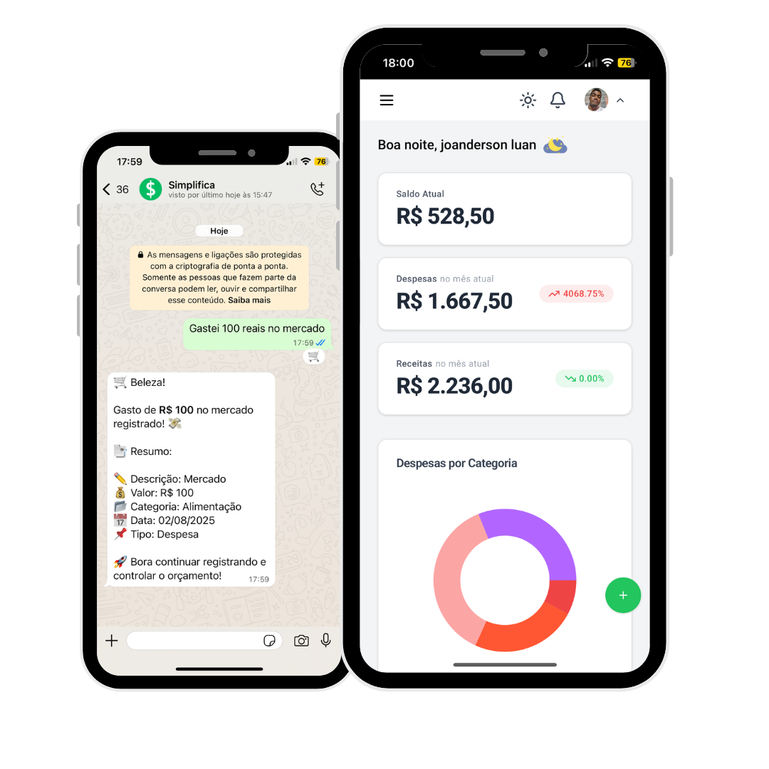 Dashboard do Simplifica no Desktop